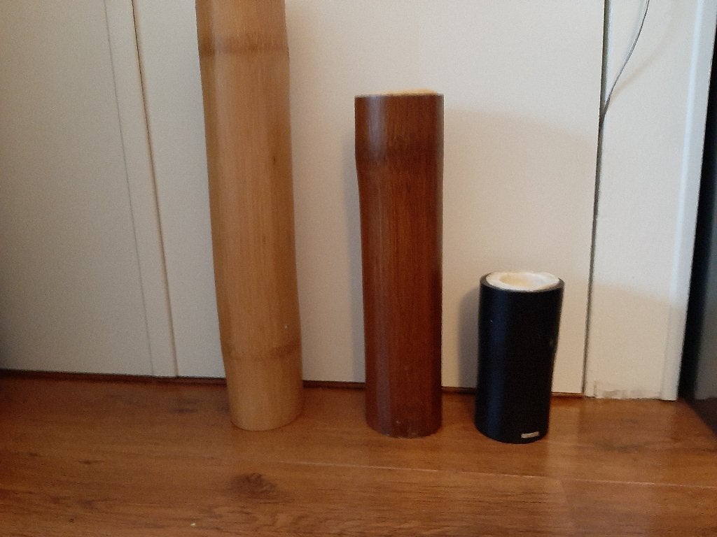 Bamboe kaarsenhouders, Overige materialen, Gebruikt, Beige, Overige typen