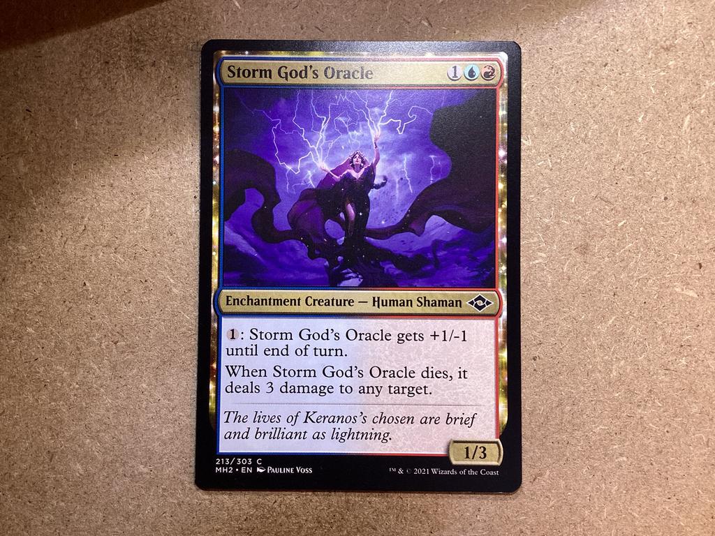 1x Storm God's Oracle [213/303] (Near Mint), Ophalen of Verzenden, Zo goed als nieuw, Losse kaart