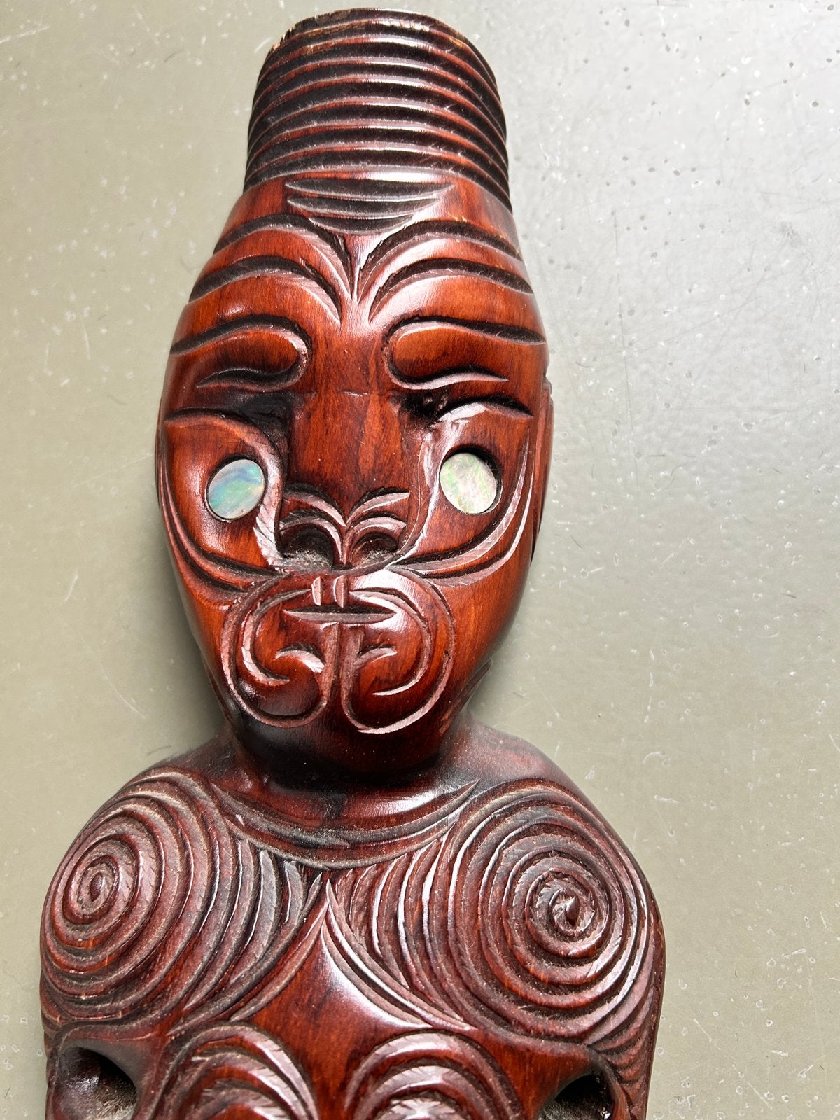 Vintage Tiki Maori TekoTeko beeld 42 cm, Ophalen of Verzenden