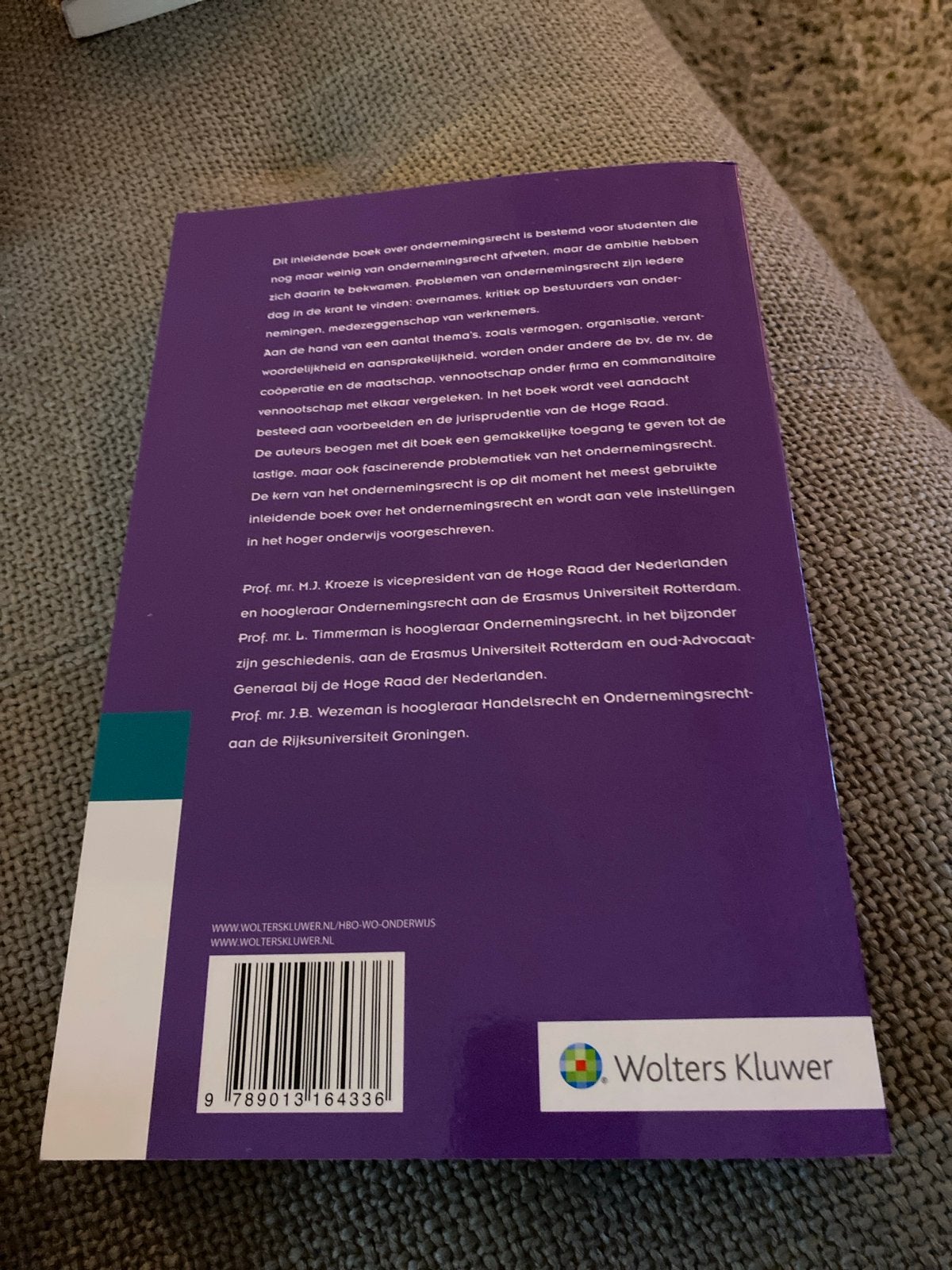 Inleidend boek Ondernemingsrecht - Wolters Kluwer, Ophalen of Verzenden, Gamma, Gelezen, HBO