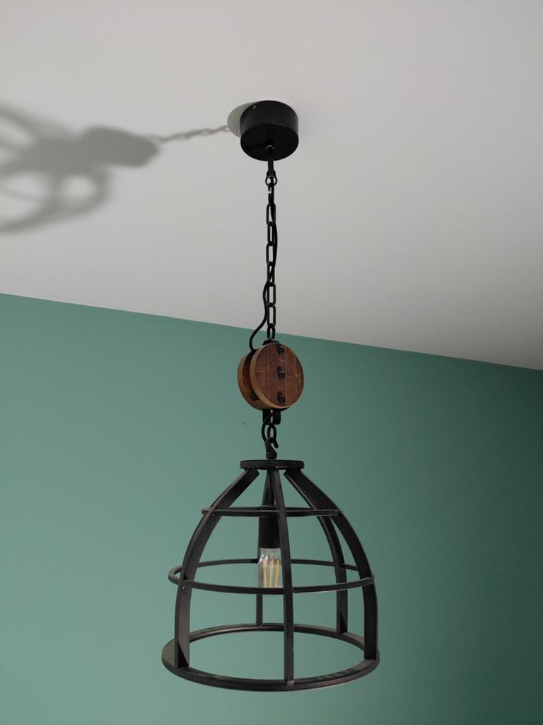 Plafondlampen industriële, Huis en Inrichting, Ophalen of Verzenden, Zo goed als nieuw, Hout, Minder dan 50 cm