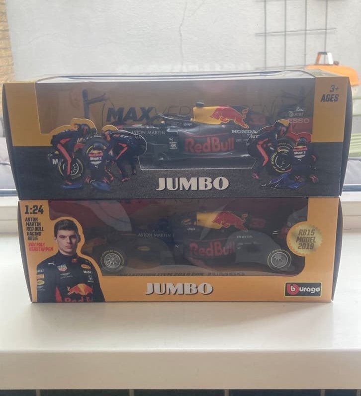 Max Verstappen jumbo schaalmodel 2019 en 2020, Ophalen of Verzenden, Nieuw, Auto, Bburago