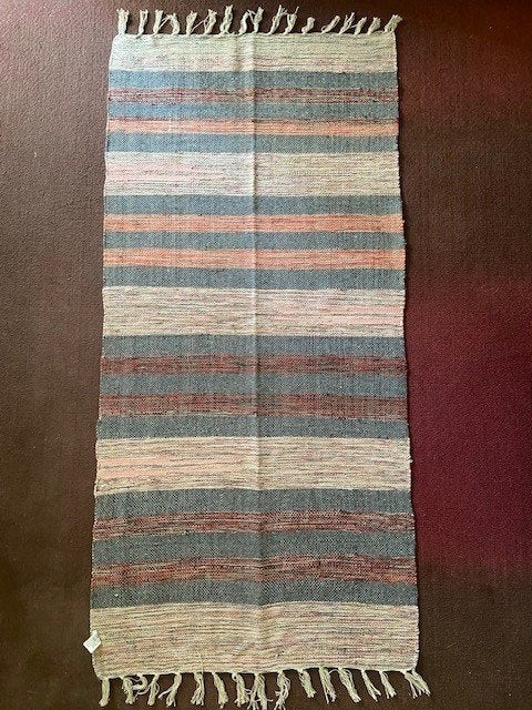 Ibiza vintage Tapis "Chindi" voddenkleed 70x140 cm, handmade, Huis en Inrichting, Stoffering | Tapijten en Kleden, 50 tot 100 cm
