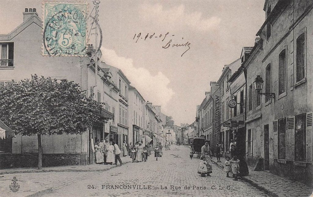 702-402-001 Franconville La Rue De Paris, Verzenden, Voor 1920, Frankrijk