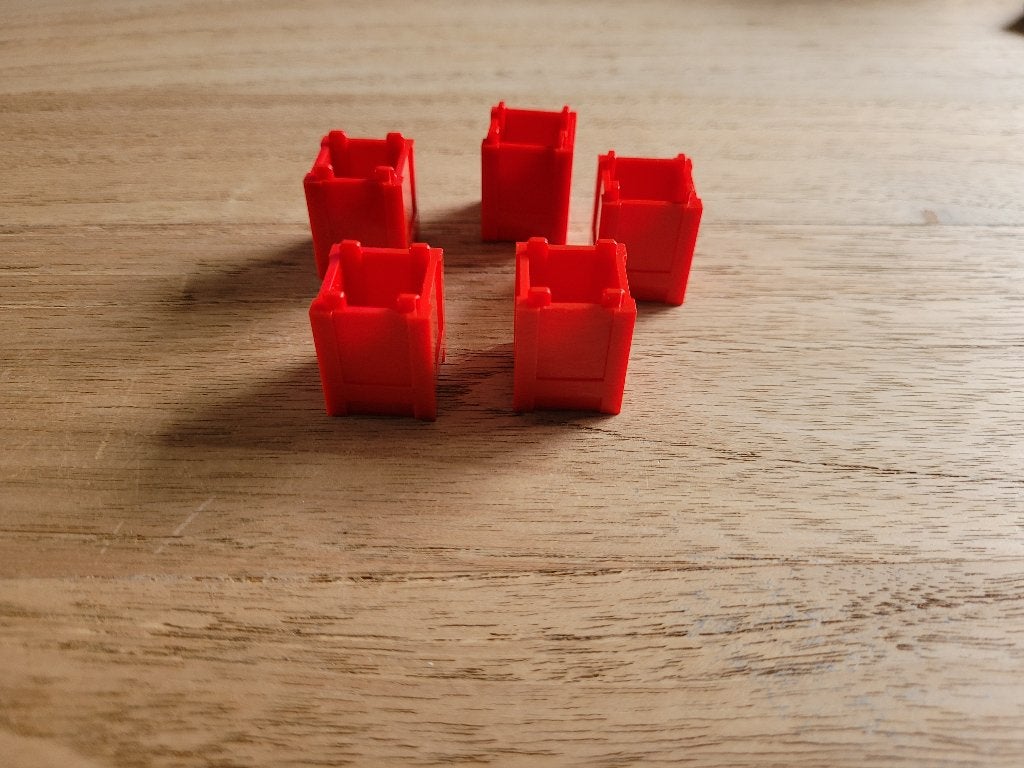 Partij N807=5x Nieuwe rode Lego containers (Meerdere setjes)