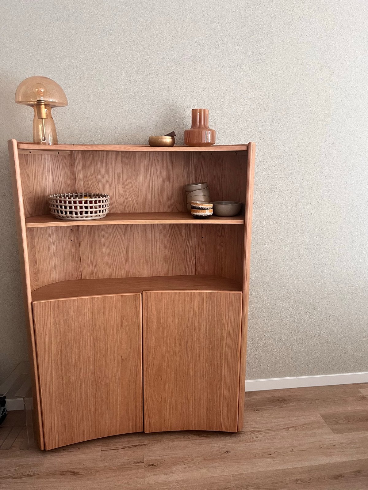 Goossens Kast voor Woonkamer - Stijlvol en Functioneel, Ophalen, Eikenhout, 50 tot 100 cm, Zo goed als nieuw
