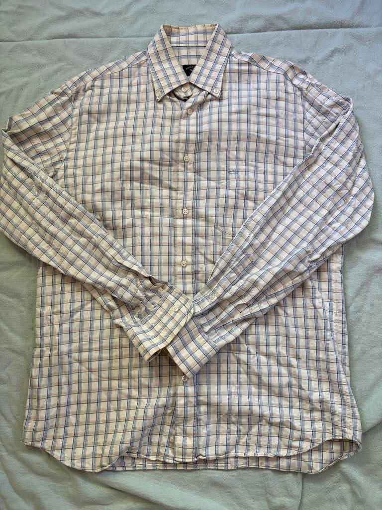 Paul & Shark Yachting geruit overhemd - Zo goed als nieuw, Paul&Shark, Beige, Zo goed als nieuw, Paul&Shark