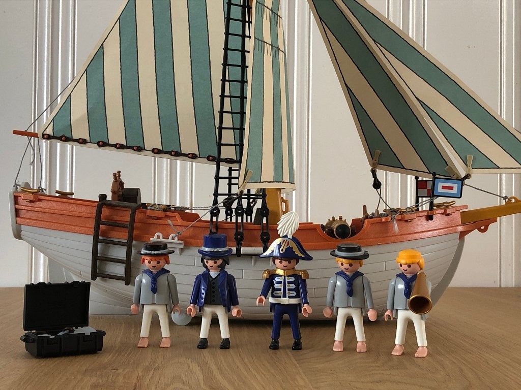 Playmobil® Pirates 6348: Zeilschip van de Marine, Pirates, Gebruikt, Ophalen of Verzenden, Boot/Schip