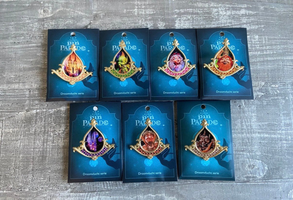 Droomvlucht pin serie set inclusief zakjes! 7 stuks, Ophalen of Verzenden, Zo goed als nieuw, Button of Speldje