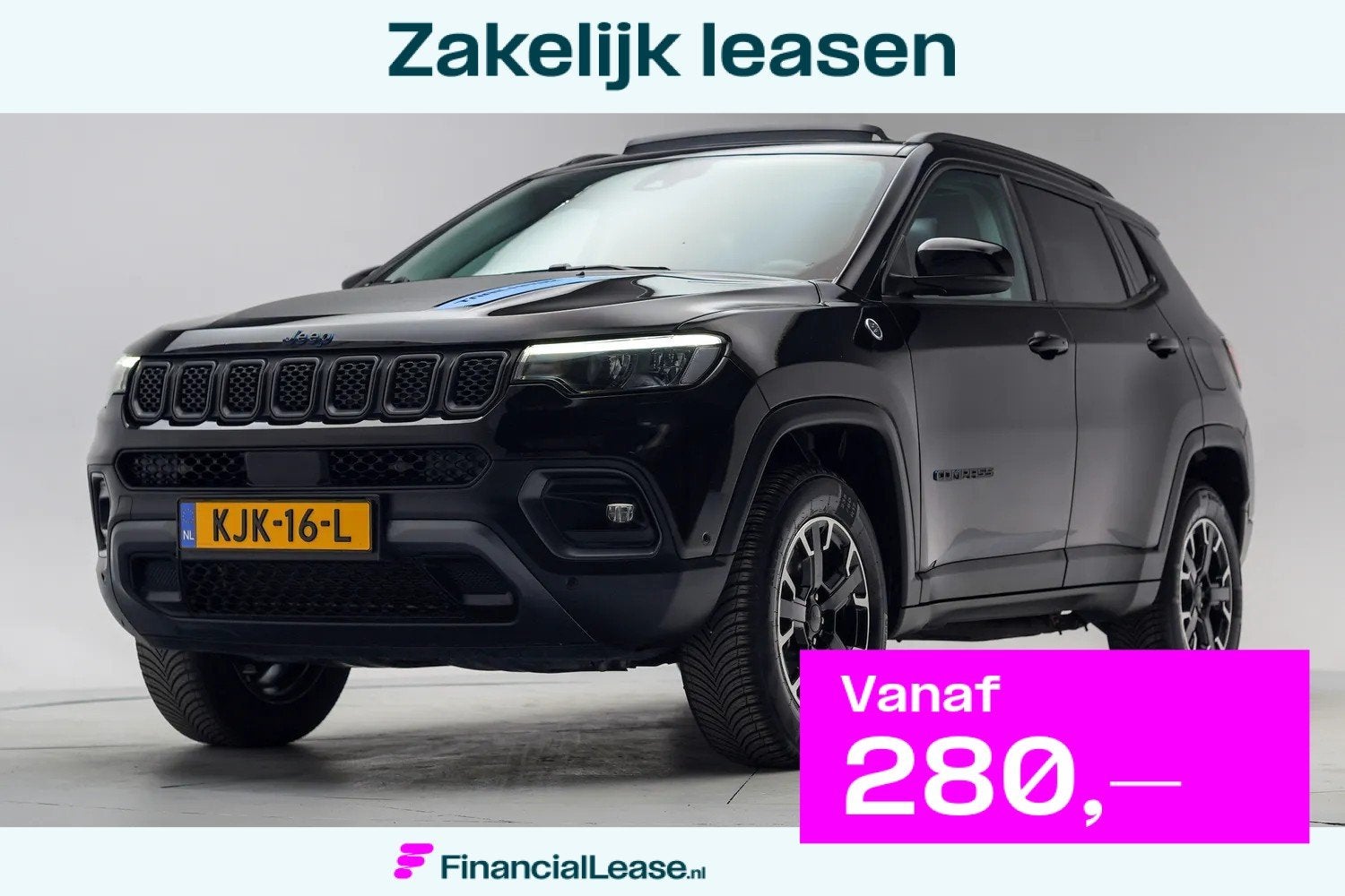 Jeep Compass 4xe 240 Plug-in Hybrid Trailhawk [ Panorama Nav, Automaat, Automatische klimaatregeling, 4 cilinders, 179 pk