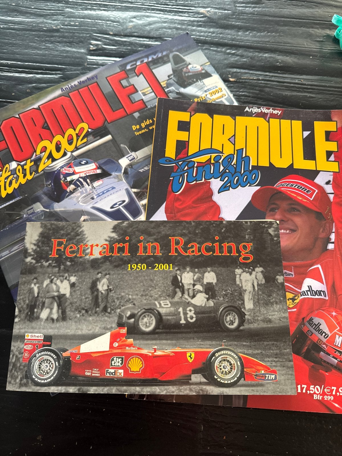 3 oude Formule 1 boeken: Ferrari in Racing, Finish 2000, Sta, Boeken, Ophalen of Verzenden, Gelezen, Ferrari