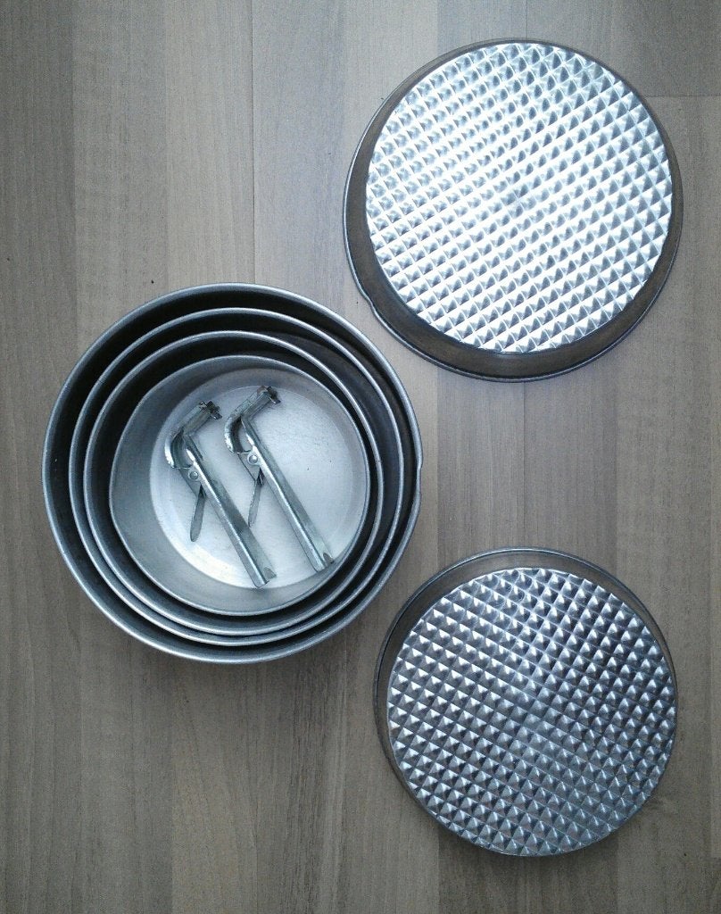 Lichtgewicht kampeer pannenset, Ophalen of Verzenden, Gebruikt