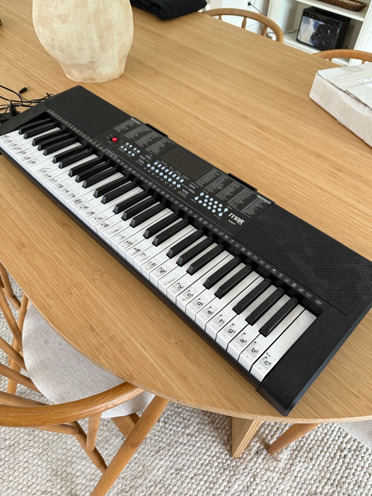 Max Music KB4 Keyboard - Ideaal voor beginners, Muziek en Instrumenten, Keyboards, Ophalen, Gebruikt, 61 toetsen, Overige merken