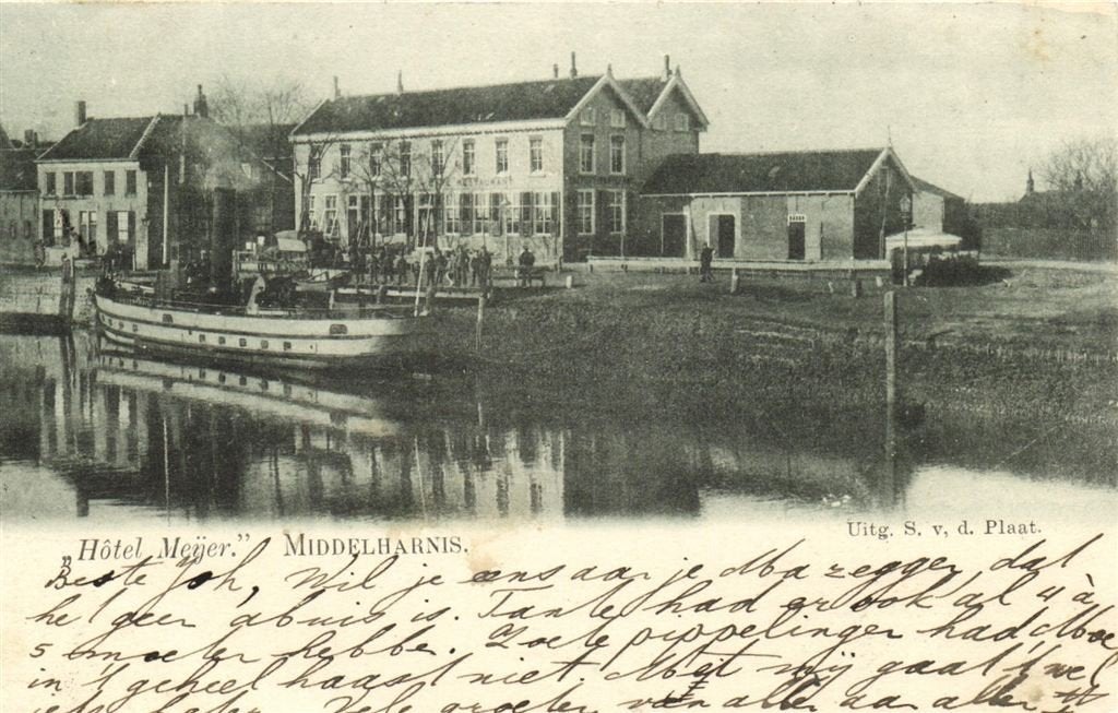 Hotel Meijer. - Middelharnis. - 1900 gelopen, Verzenden, Voor 1920, Gelopen, Zuid-Holland