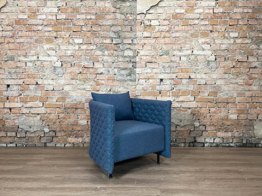 Naughtone Cloud Plain blauw bij TheReSales, Huis en Inrichting, Fauteuils, Ophalen, Minder dan 75 cm, Design, Zo goed als nieuw