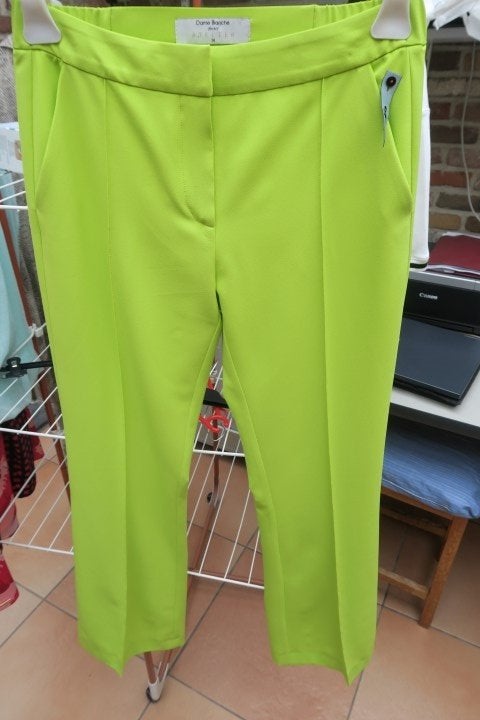 Broek nieuw limoen Dame Blanche mt 36 (tailleert 38), Maat 38/40 (M), Overige kleuren, Dame Blanche, Nieuw
