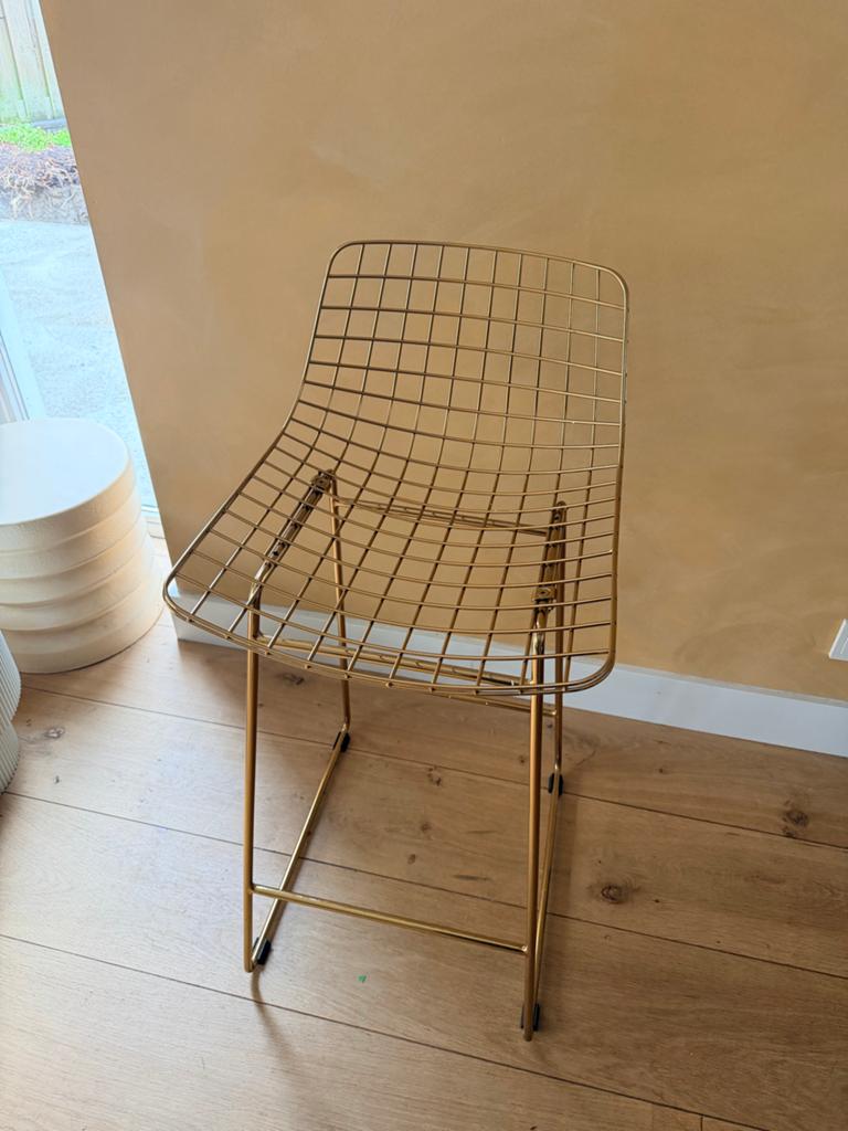 Gouden hk living bar kruk, Huis en Inrichting, Ophalen, Gebruikt, 60 tot 90 cm, 1 kruk