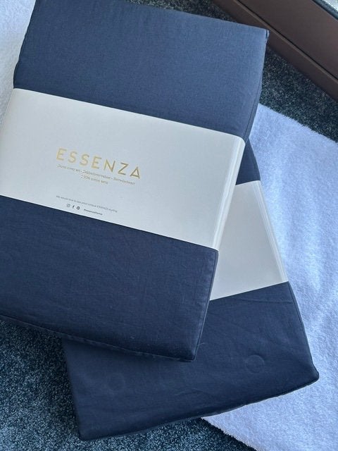 VINTAGE LOOK Essenza DBO 140/200 100% Satijn Katoen 300TC, Huis en Inrichting, Blauw, Essenza, Dekbedovertrek, Katoen