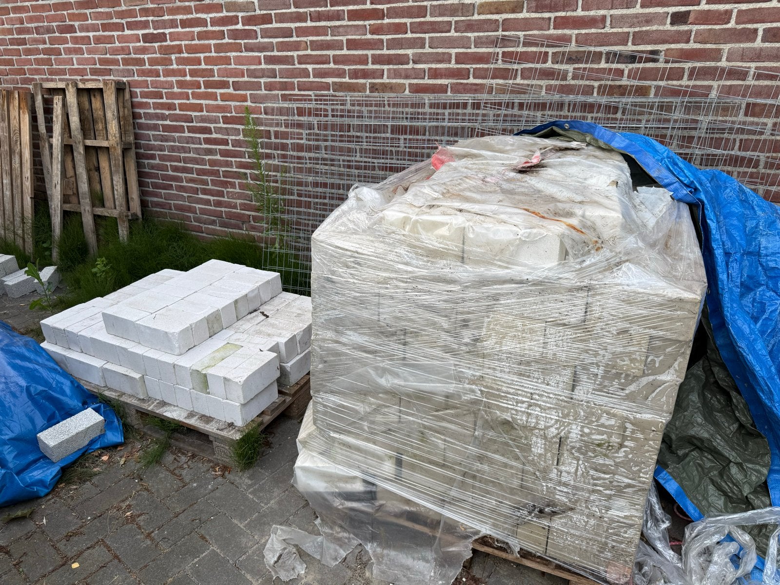 Kalkzandstenen - Nieuw ongebruikt restant (>600 stuks), Doe-het-zelf en Verbouw, Metselstenen, Ophalen, Nieuw, Kalkzandstenen