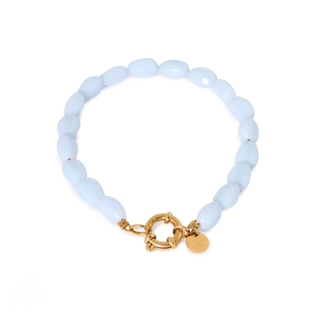 Label Kiki armband Gold Shades of Blue, Blauw, Kunststof of Plastic, Nieuw, Ophalen of Verzenden