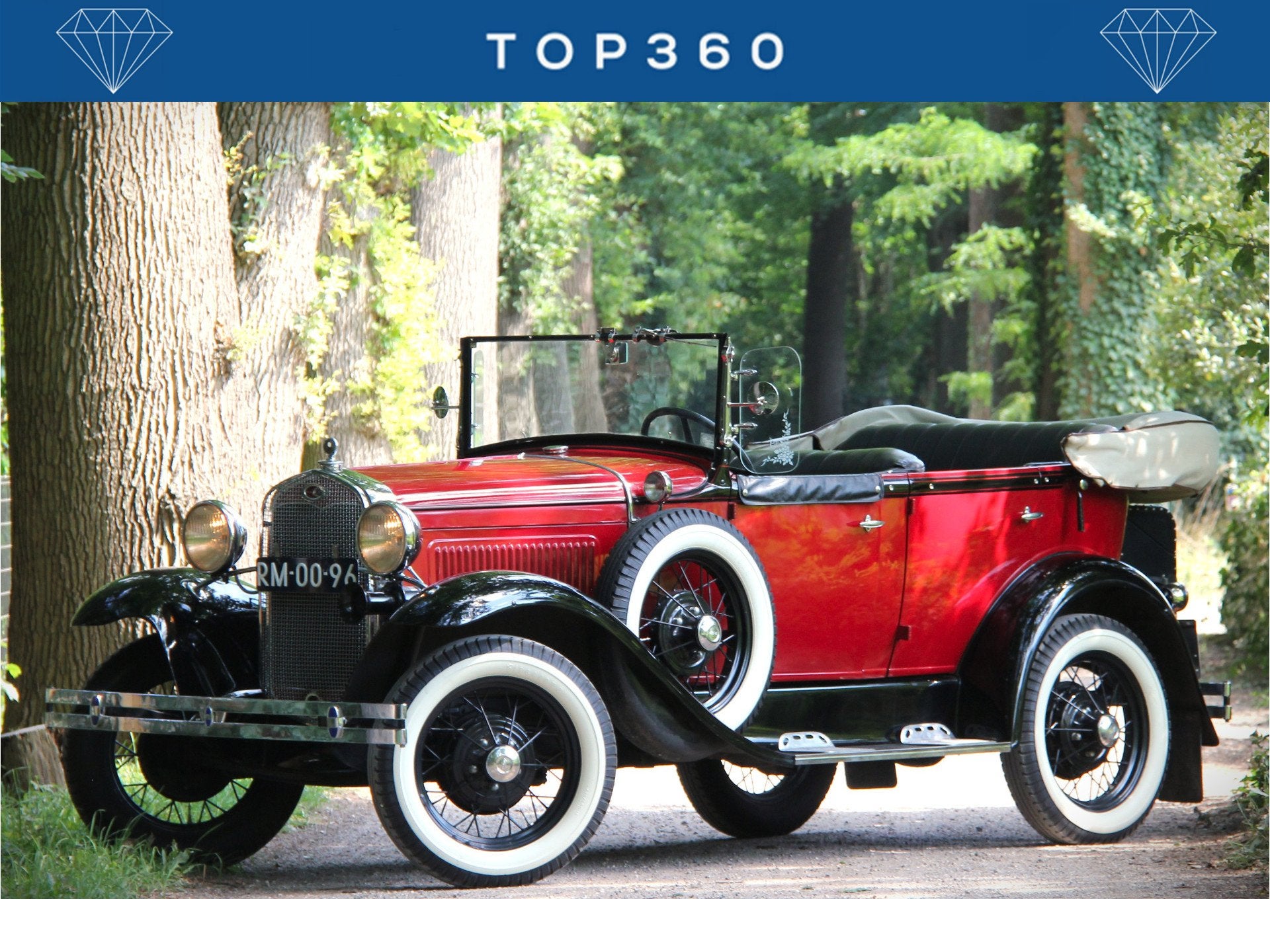 Ford Ford Model A Pheaton 1931 4deurs Cabriolet | Whitewalls, Auto's, Oldtimers, Zwart, Cabriolet, 4 stoelen, Leder