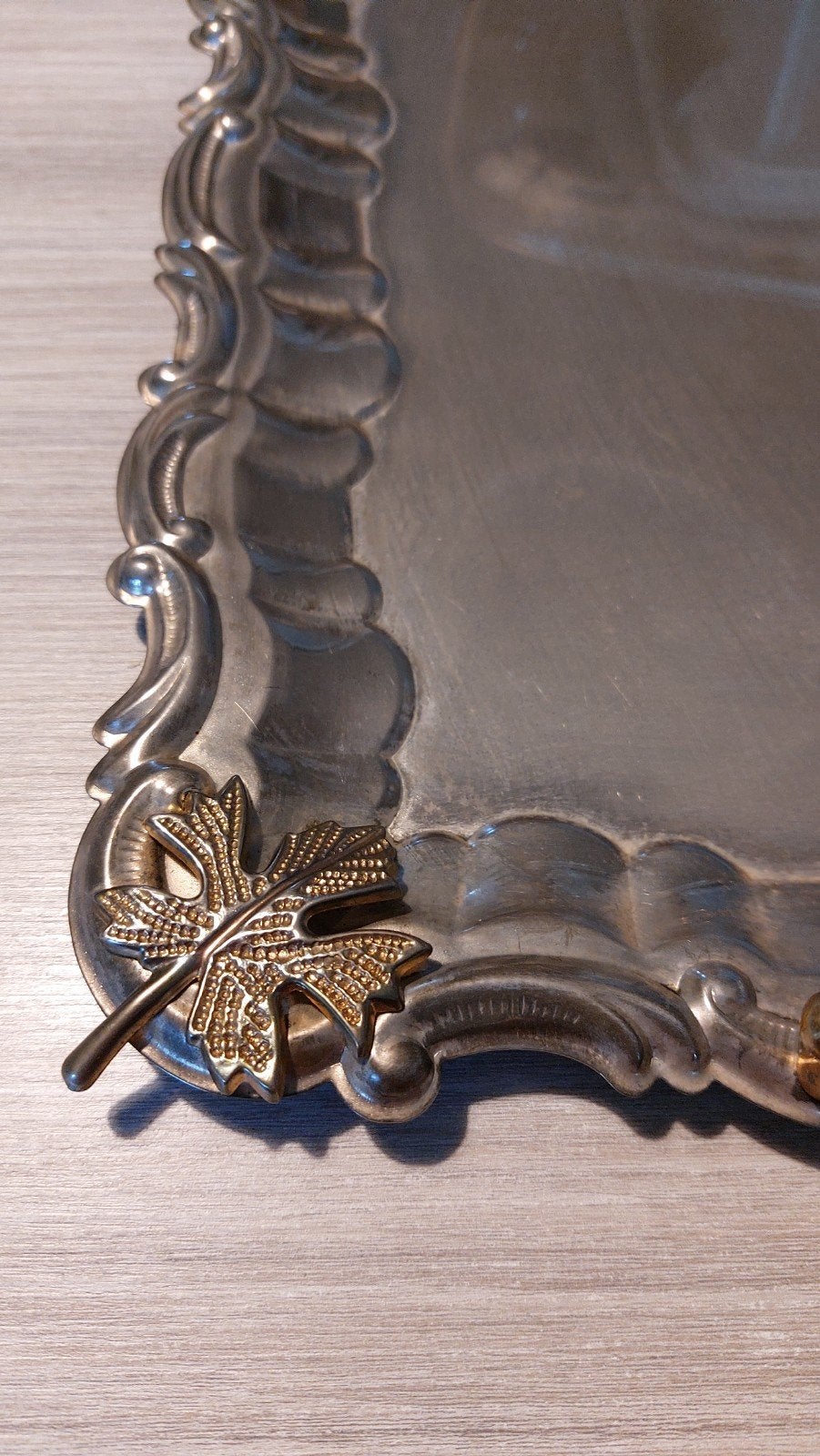 Dienblad 43x33cm zilver kleur, serveerschaal, Ophalen of Verzenden, Metaal
