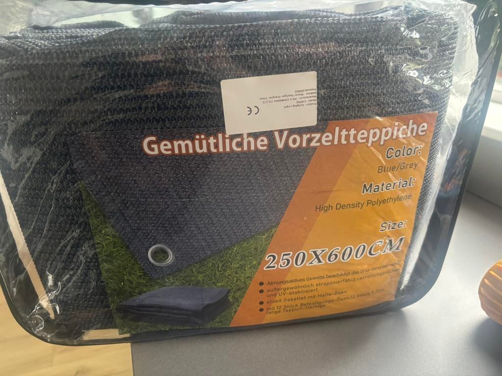 Tent tapijt camping 2,5 x 6 meter, Ophalen of Verzenden, Nieuw