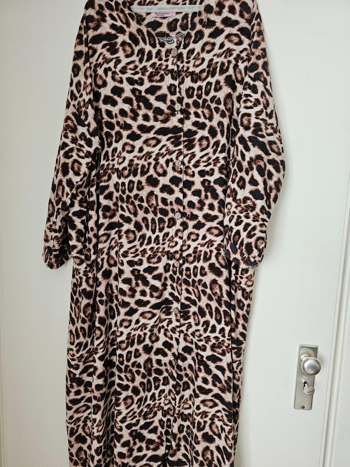 Fashion House Luipaardprint Jurk Maat L, Kleding | Dames, Bruin, Maat 42/44 (L), Nieuw, Onder de knie