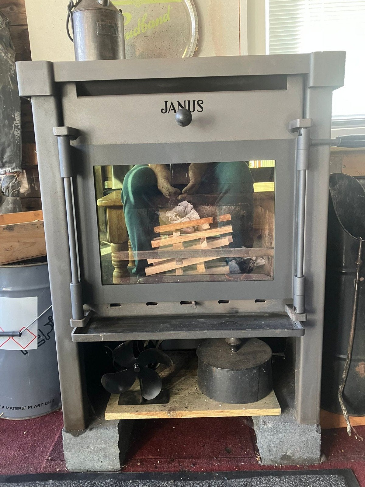 janus 9 houtkachel, Huis en Inrichting, Kachels, Ophalen, Gebruikt, Hout, Houtkachel