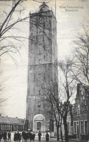 WEST TERSCHELLING vuurtoren Brandaris scheepvaart, Verzamelen, Ophalen of Verzenden, Voor 1920, Ongelopen, Waddeneilanden