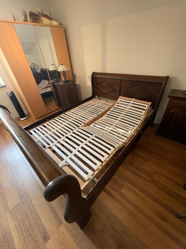 2-persoons bed koloniaal elektrisch verstelbaar, Bruin, Tweepersoons, 200 cm, 160 cm