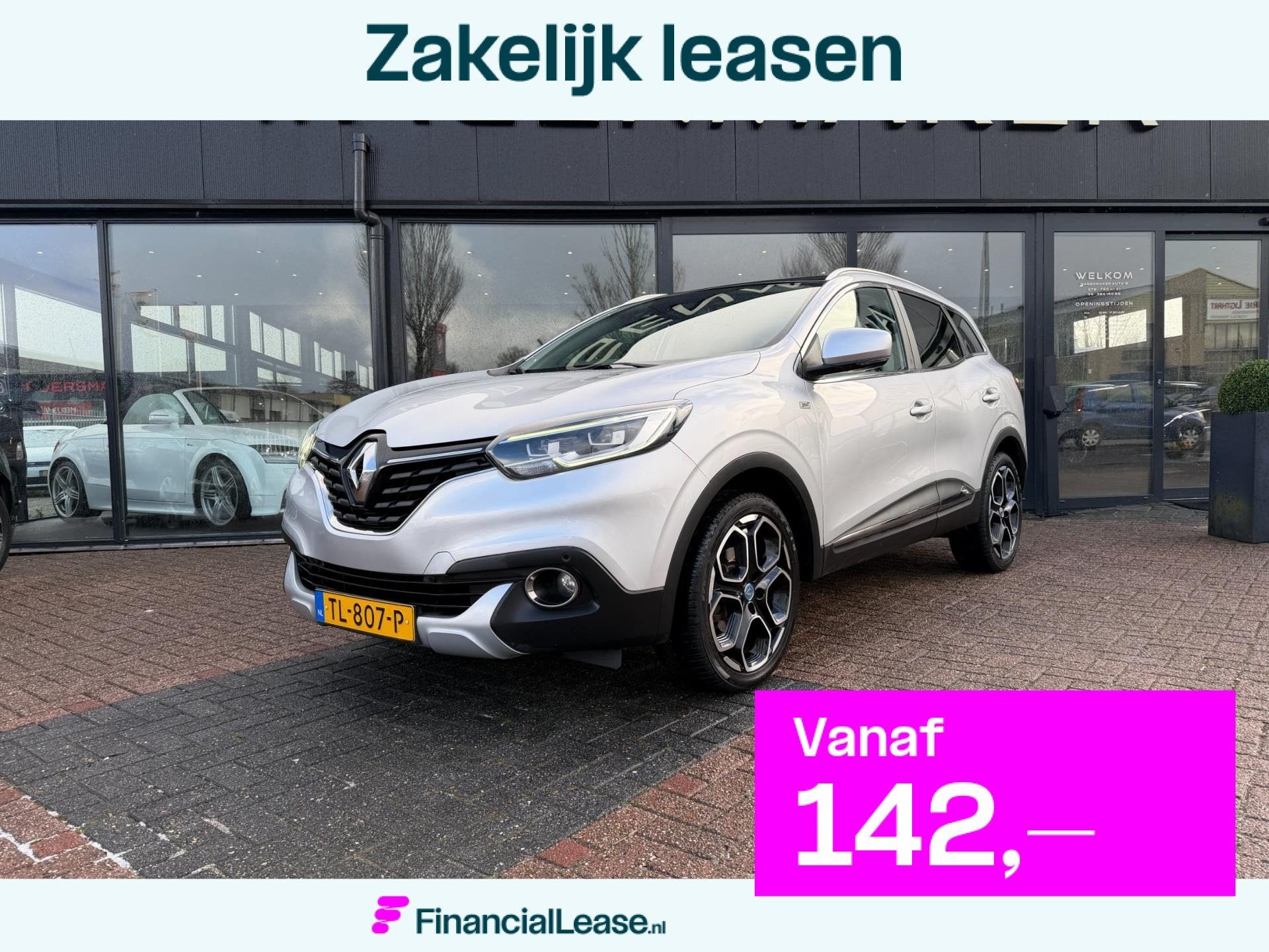 Renault Kadjar 1.2 TCe Bose Clima|Cruise|NAVI|PANO|Camera, Voorwielaandrijving, Gebruikt, 4 cilinders, Leder en Stof