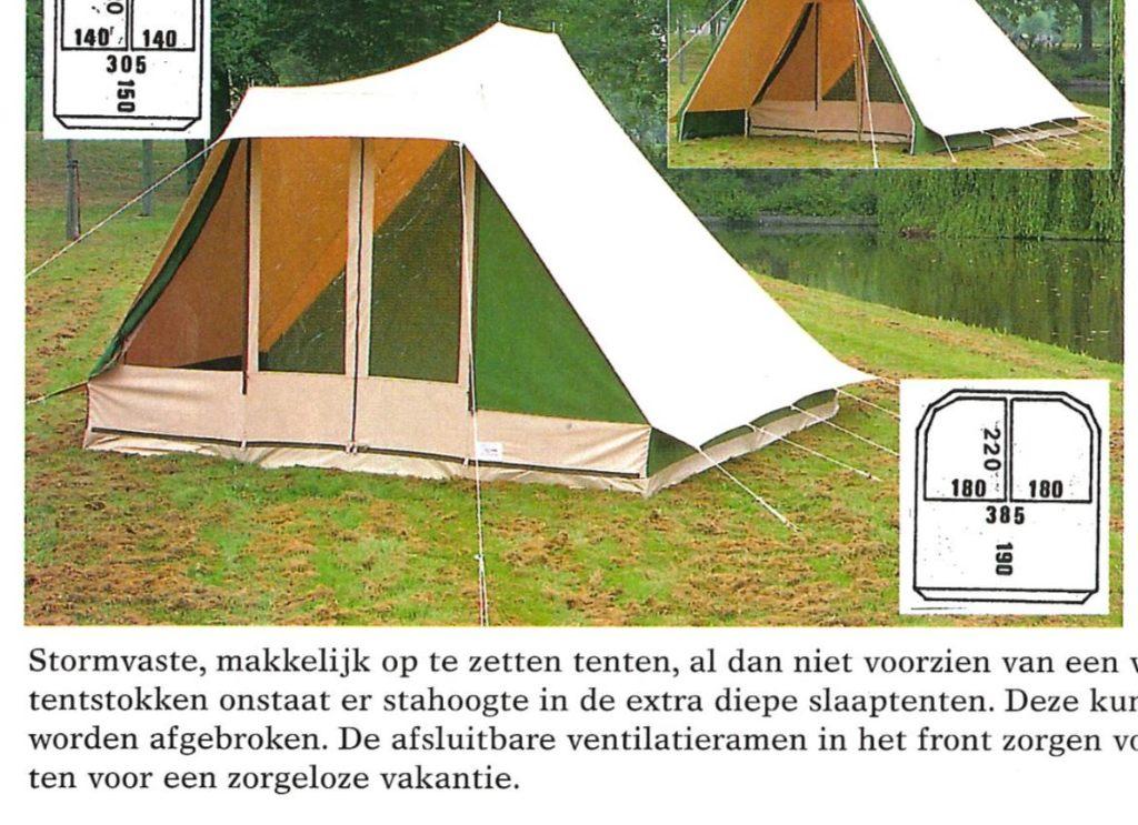 4/5 persoons katoenen piramide tent, Caravans en Kamperen, Tenten, Ophalen, Gebruikt, Tot en met 5