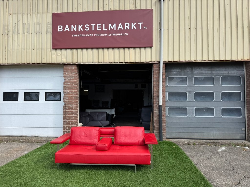 Rolf Benz Dono rood leer design bankstel modern sofa, Ophalen, Geen, Pahest@hotmail.nl, Design