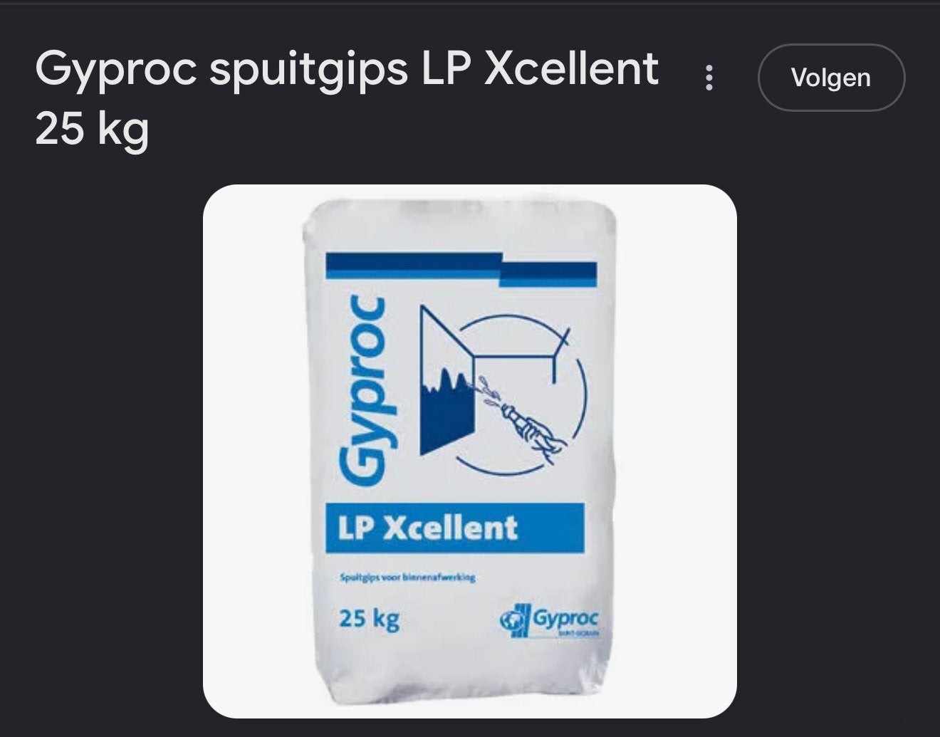 15 stuks van 25kg spuitgips, Doe-het-zelf en Verbouw, Ophalen of Verzenden