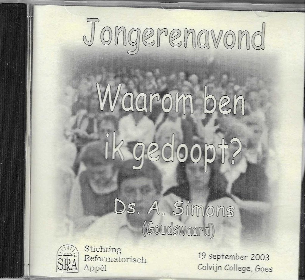 Ds. A. Simons - Waarom ben ik gedoopt?, Overige genres, Ophalen of Verzenden, Zo goed als nieuw, Inclusief doosje