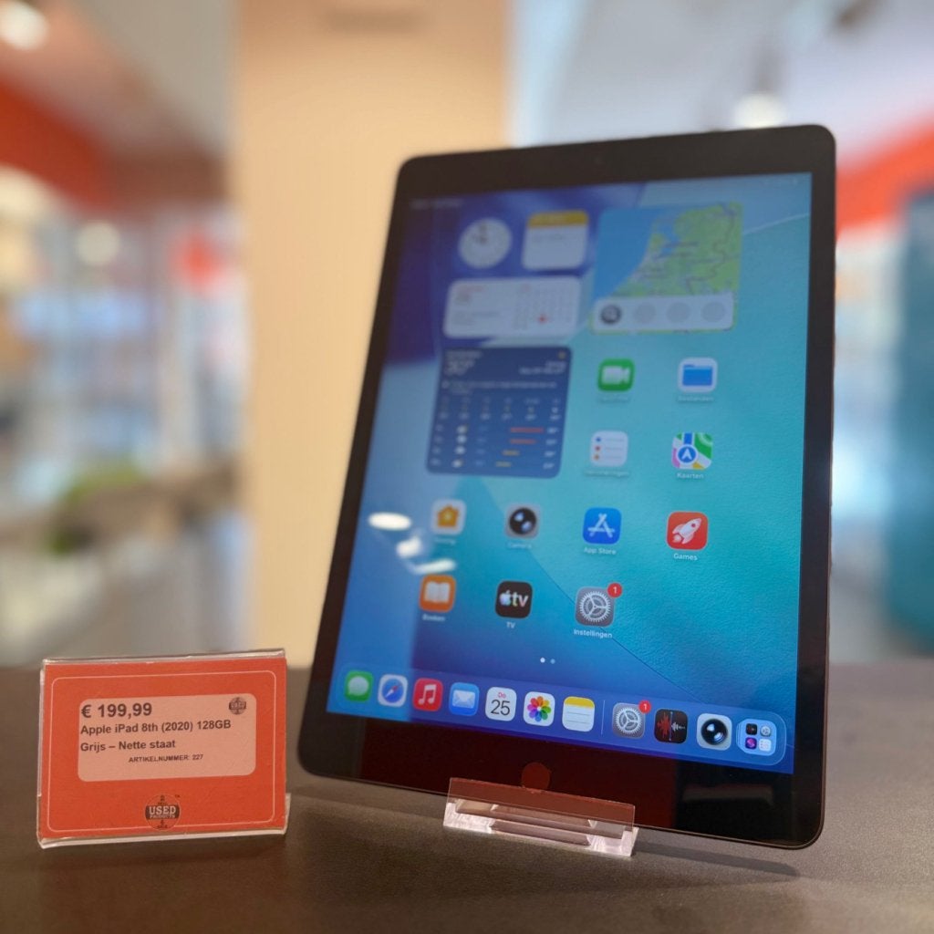 Apple iPad 8th (2020) 128GB  Grijs – Nette staat, Computers en Software, Apple iPads, Apple, Zo goed als nieuw, Support@apple.com