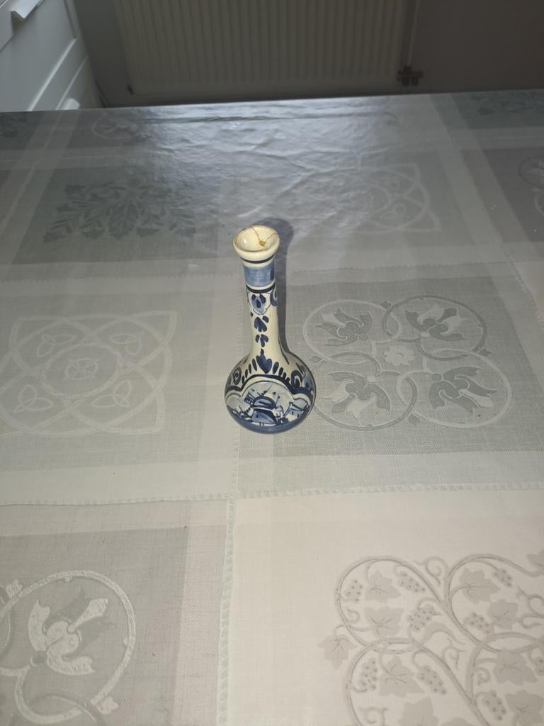 Delfts Blauw vaasje - Handgeschilderd Holland, Ophalen