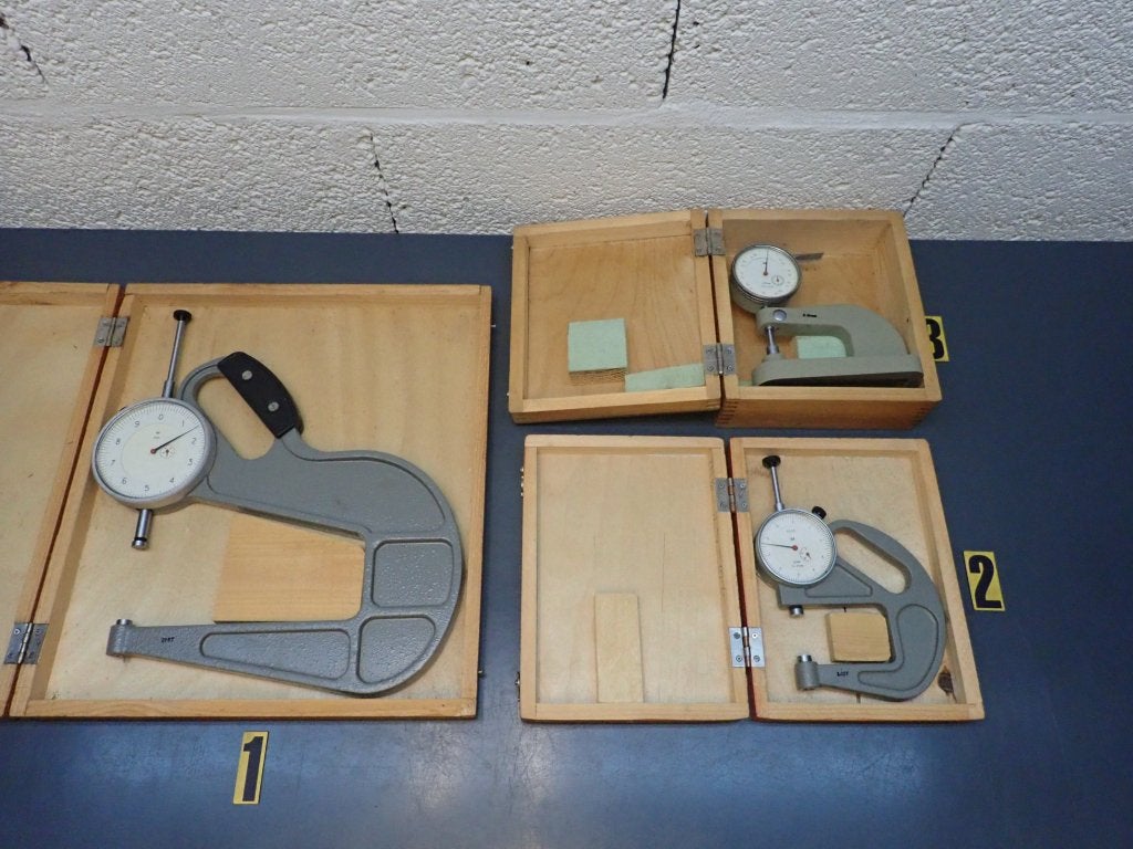 3x Sneldiktemeter / micrometer 0-50mm / snel dikte meter, Niet ingevuld, Gebruikt, Afstand, Niet ingevuld