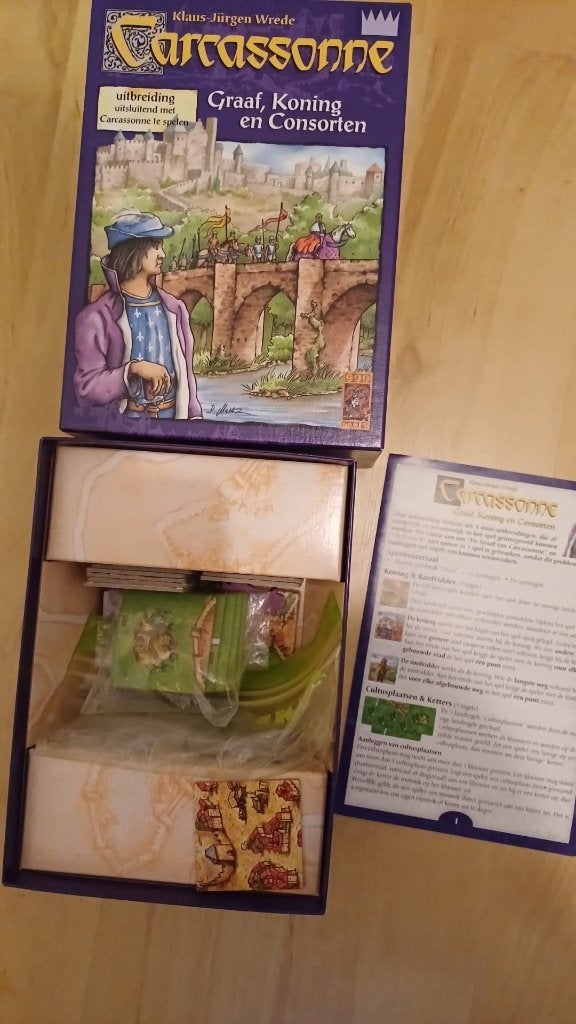 bordspel oude versie Carcassonne Graaf Koning Consorten 999, Vijf spelers of meer, Ophalen of Verzenden, Nieuw, 999 Games