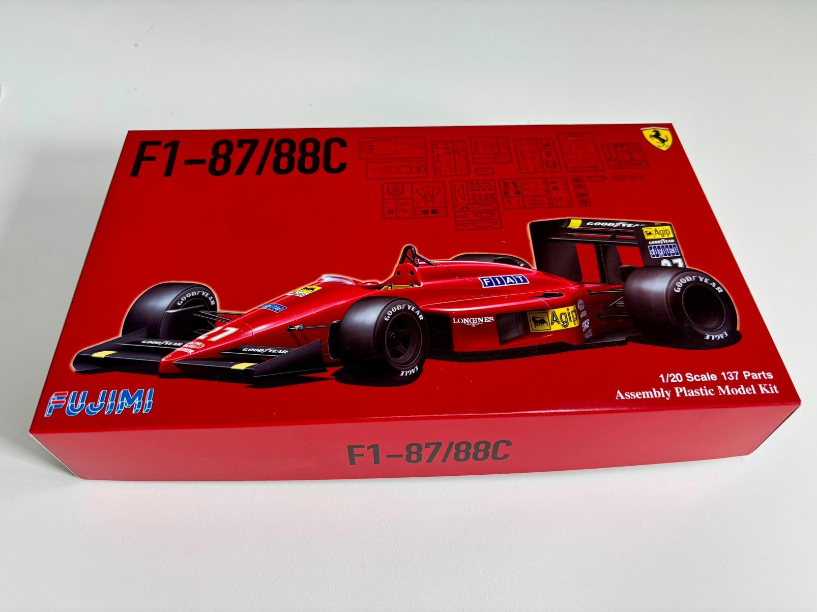 Fujimi 1:20 Ferrari F1-87/88C (nr.091983) met extra’s!, Hobby en Vrije tijd, Modelbouw | Auto's en Voertuigen, Fujimi, Auto, Groter dan 1:32