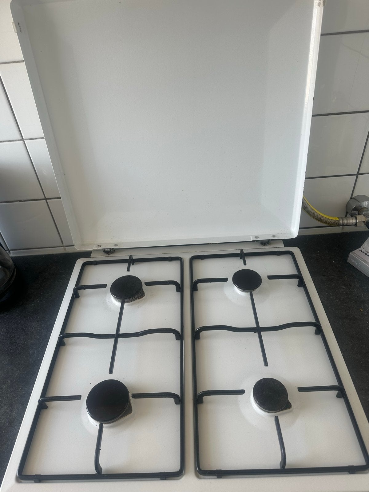 Pelgrim Ambition 4-pits gasfornuis met deksel, Witgoed en Apparatuur, Kookplaten, Zo goed als nieuw, Gas, Vrijstaand, 4 kookzones