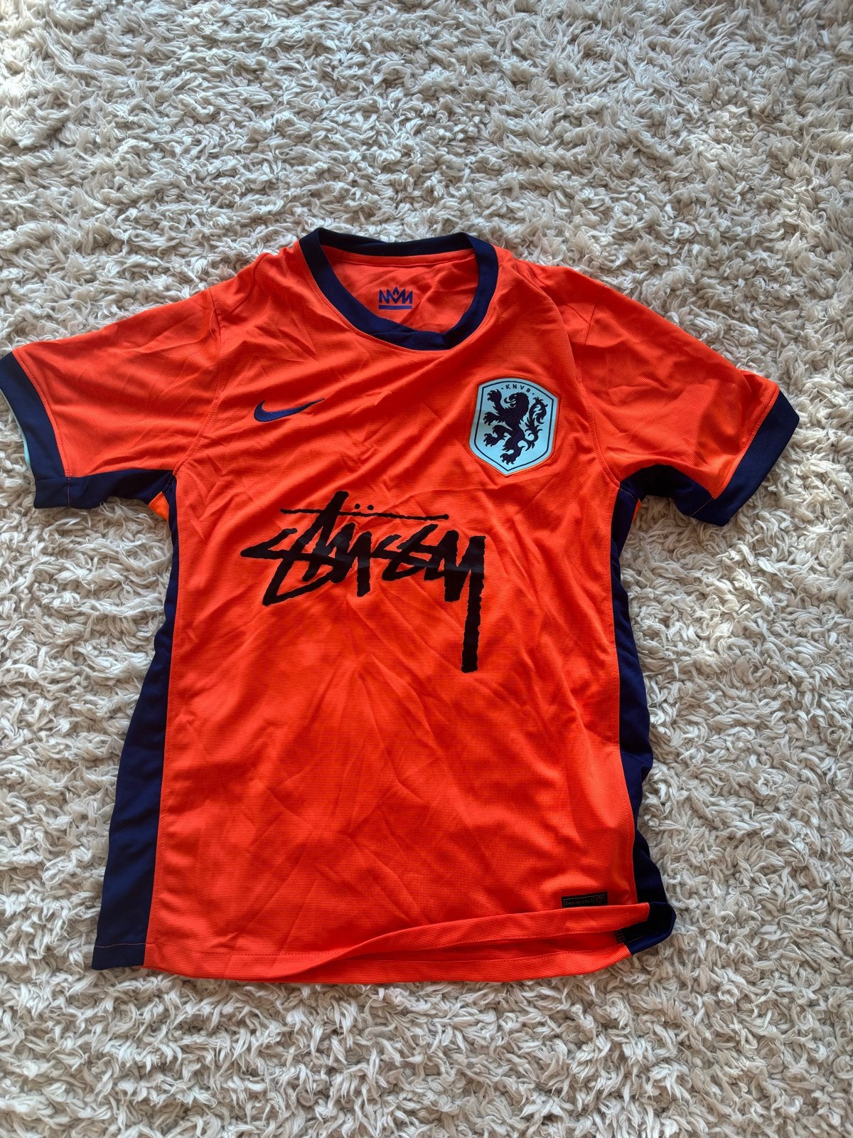 Nike x Stussy Oranje Voetbalshirt - Maat L, Maat 52/54 (L), Oranje, Ophalen of Verzenden, Zo goed als nieuw