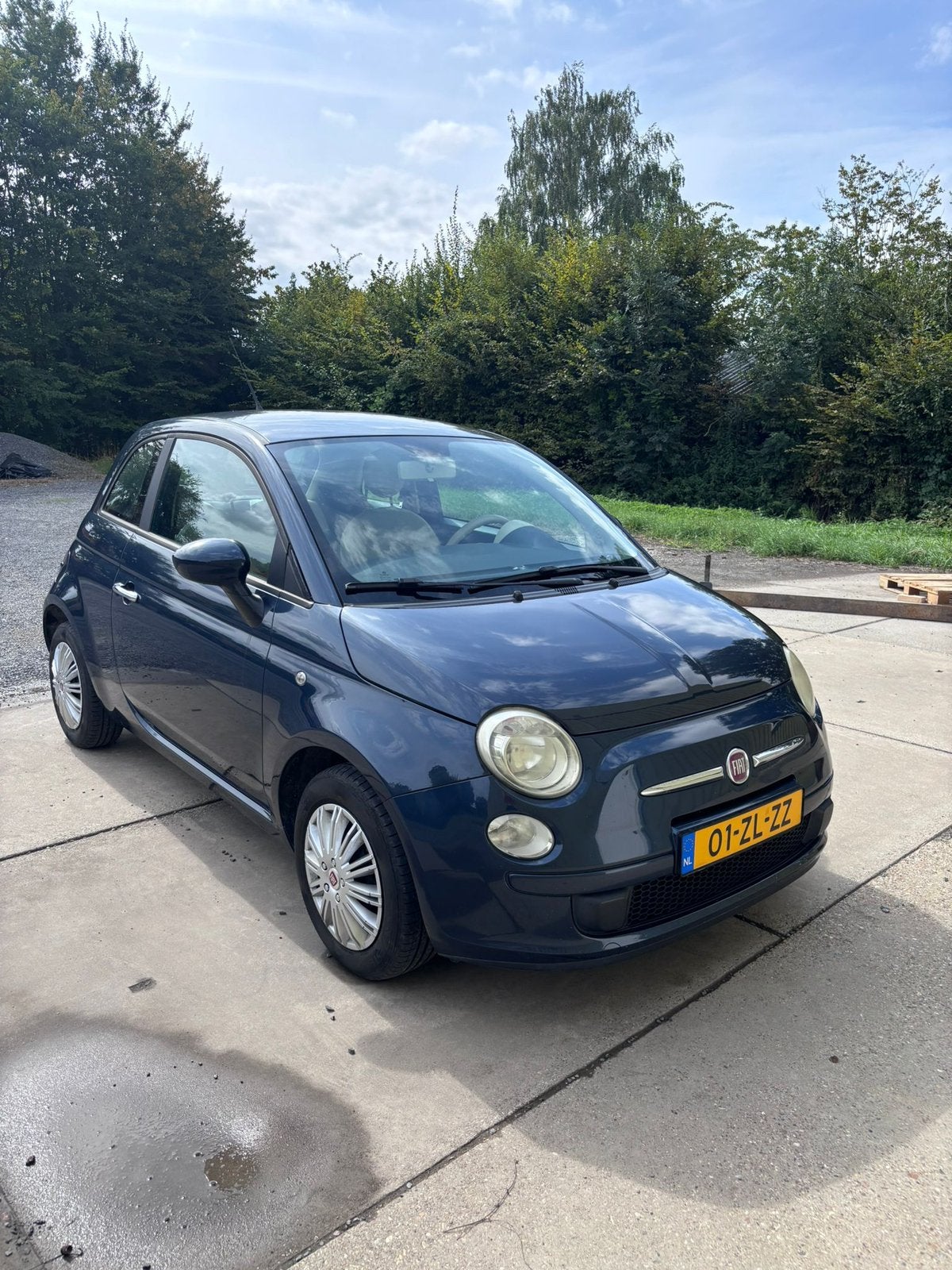 Fiat 500 1.2 C 2008 Blauw, Auto's, Fiat, Voorwielaandrijving, Stof, 4 cilinders, 840 kg