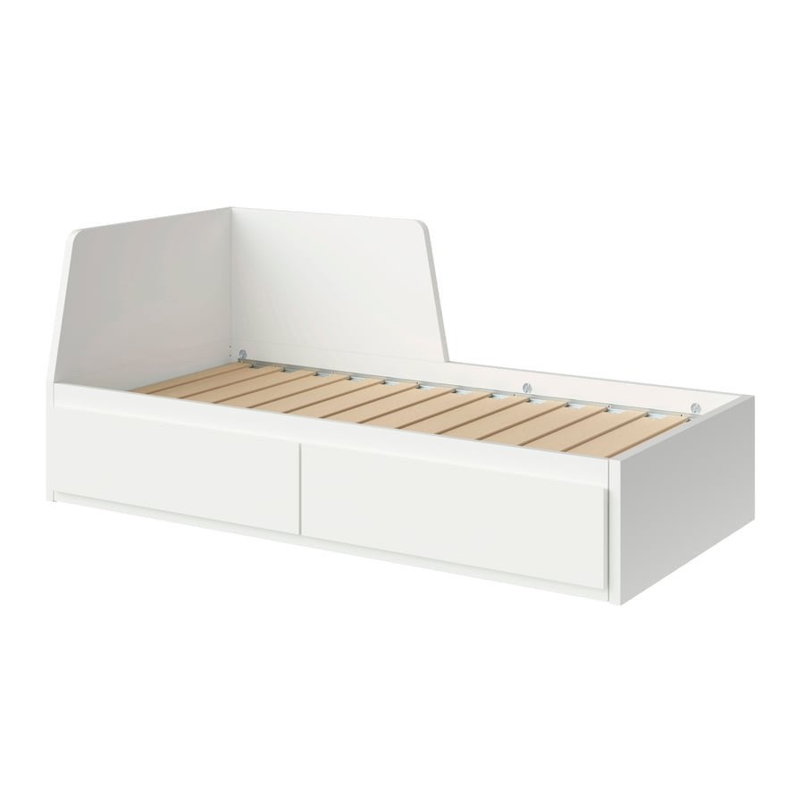 Bed Flekke 80 x 200 cm ZGAN, Ophalen, Eenpersoons, Wit, Nieuw