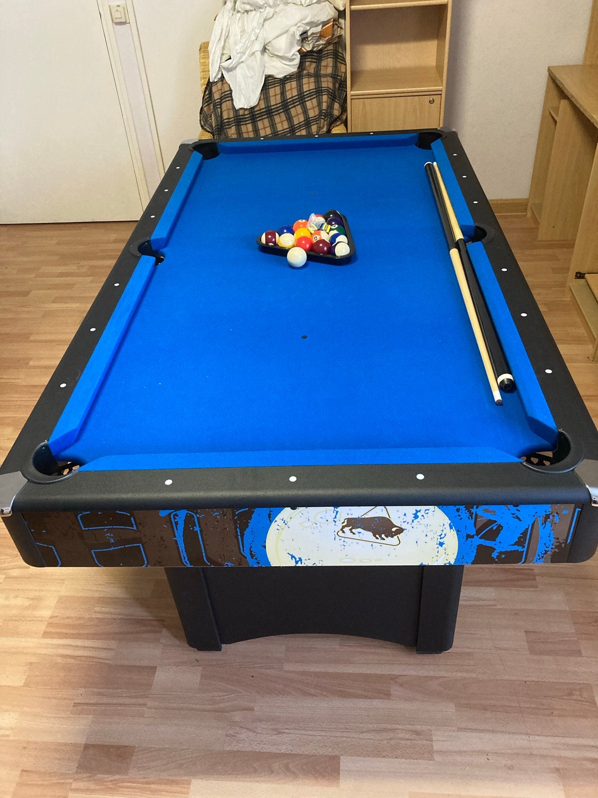 Pooltafel met complete set accessoires, Ophalen, Gebruikt, Pooltafel