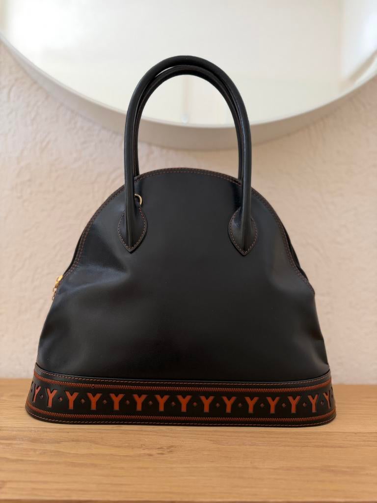 YSL Y Cut bowling Bag, Ophalen of Verzenden, Zo goed als nieuw, Zwart, Handtas