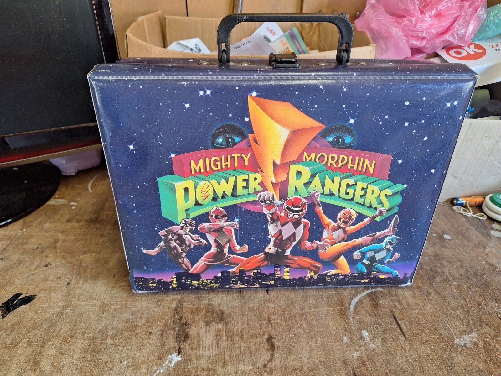 Vintage Mighty Morphin Power Rangers Koffer 1994, Ophalen of Verzenden, Gebruikt, Jongen of Meisje
