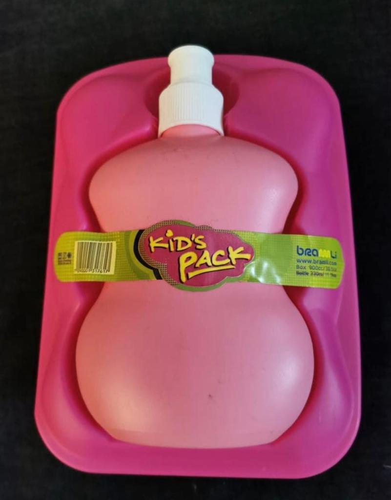 Roze Broodtrommel met Fles - Handig voor School, Ophalen of Verzenden, Nieuw