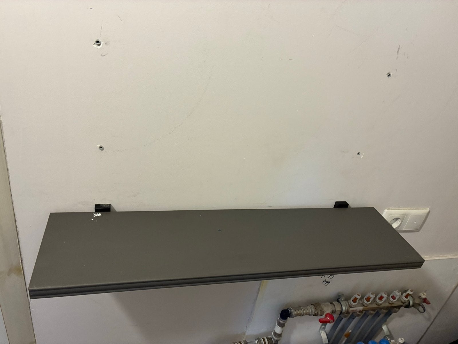 IKEA EKBY VALTER wandplank antraciet/grijs 80x20cm, Ophalen, Gebruikt